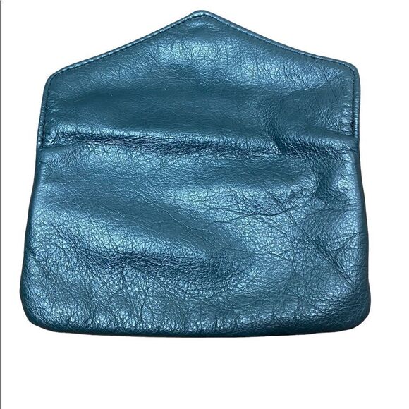 Tromet Dark green leather fold over snap wallet with two zippered compartments - Picture 7 of 13